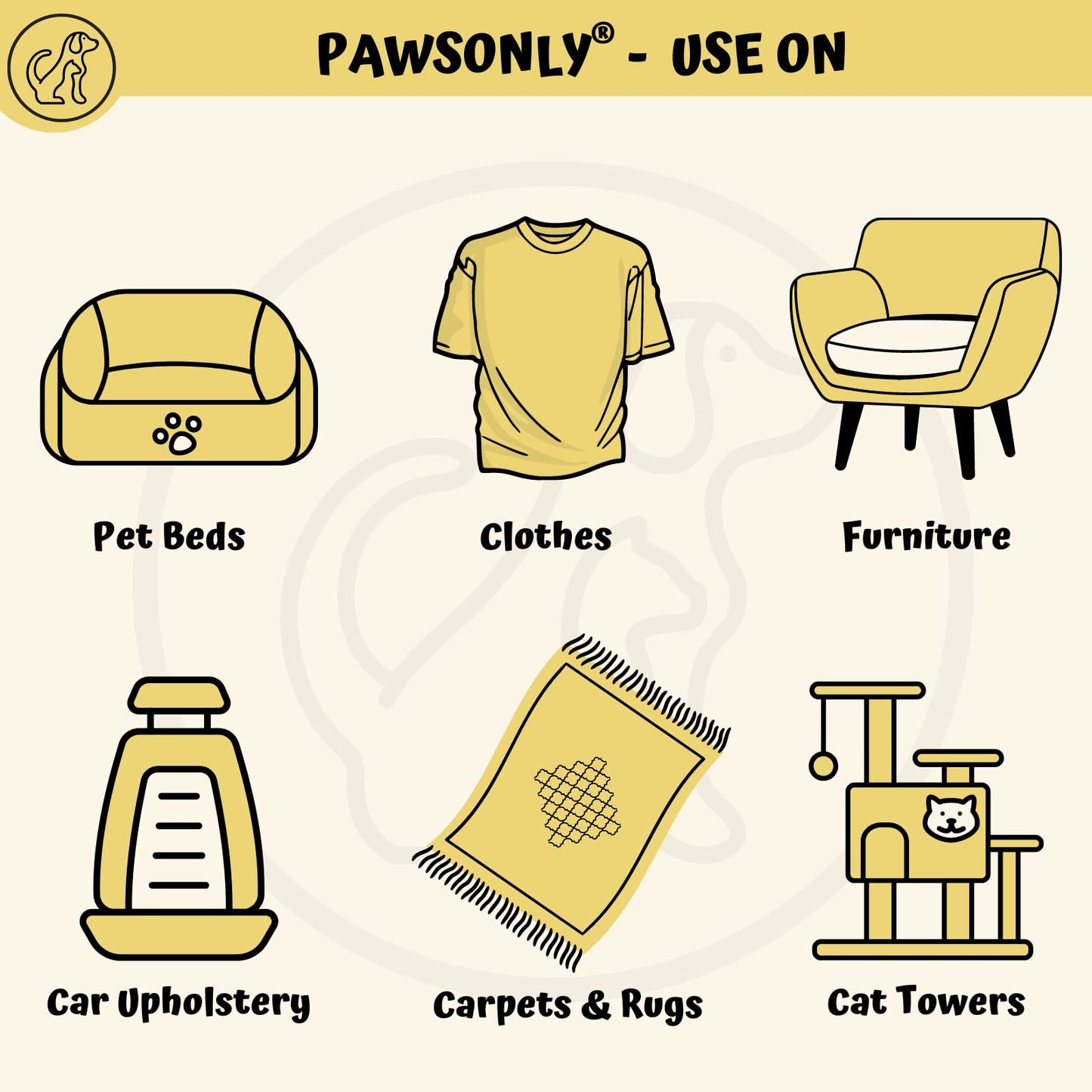 PawsOnly | Tierhaarentferner | Katzenhaarentferner | Hundehaare Entfernen | Fusselentferner fĂŒr Sofa Auto Teppich Kratzbaum Kleidung | Tragbarer | FusselbĂŒrste Tierhaare Pet Hair Remover (Orange)