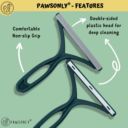 PawsOnly | Tierhaarentferner | Katzenhaarentferner | Hundehaare Entfernen | Fusselentferner für Sofa Auto Teppich Kratzbaum Kleidung | Tragbarer | Fusselbürste Tierhaare Pet Hair Remover (Orange)