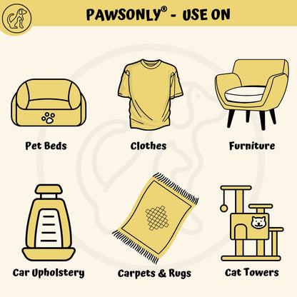 PawsOnly | Tierhaarentferner | Katzenhaarentferner | Hundehaare Entfernen | Fusselentferner für Sofa Auto Teppich Kratzbaum Kleidung | Tragbarer | Fusselbürste Tierhaare Pet Hair Remover (Orange)